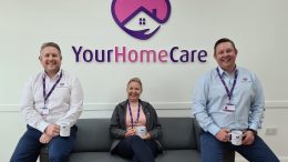 Photo of Paul Pitchford, Denise Pitts and Scott Marsh at the offices of Your Home Care.