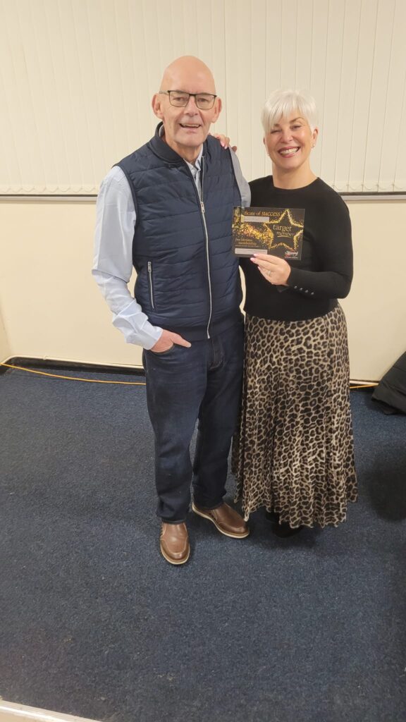 A slimmed down version of Stephen with Slimming World's Wray Annable.
